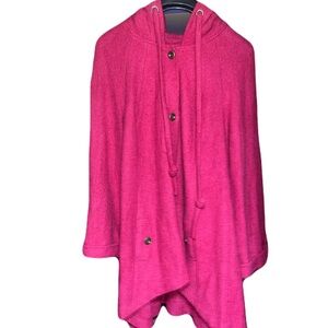 Monroe & Main Vibrant Red Hooded Cape